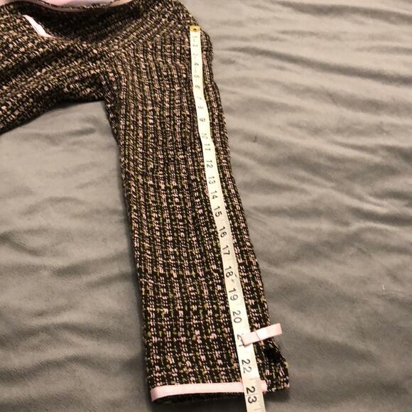 SA Denim  Tweed Blazer with Ribbon Trim Woman Size 6 Bows Office Pockets Y2K - Picture 11 of 11